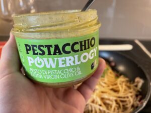 Powerlogy Pestacchio - hvězda receptu na špagety s pistáciovým pestem